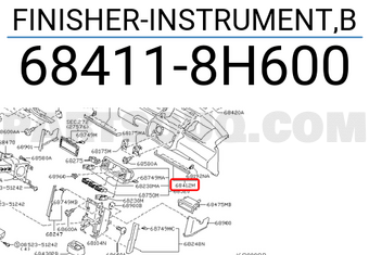 Nissan 684118H600 FINISHER-INSTRUMENT,B