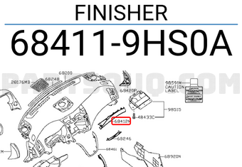 Nissan 684119HS0A FINISHER
