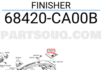 Nissan 68420CA00B FINISHER
