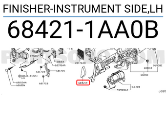 Nissan 684211AA0B FINISHER-INSTRUMENT SIDE,LH