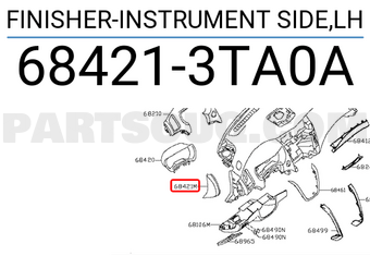 Nissan 684213TA0A FINISHER-INSTRUMENT SIDE,LH