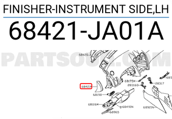 Nissan 68421JA01A FINISHER-INSTRUMENT SIDE,LH
