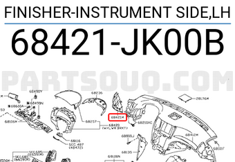 Nissan 68421JK00B FINISHER-INSTRUMENT SIDE,LH