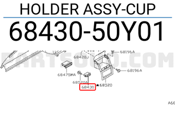 Nissan 6843050Y01 HOLDER ASSY-CUP