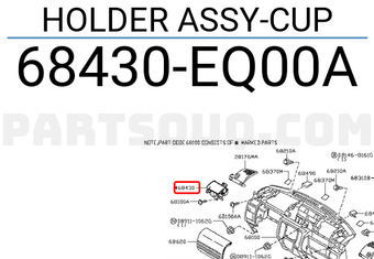 Nissan 68430EQ00A HOLDER ASSY-CUP