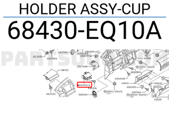 Nissan 68430EQ10A HOLDER ASSY-CUP