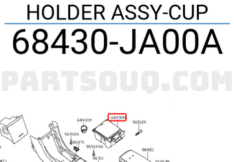 Nissan 68430JA00A HOLDER ASSY-CUP