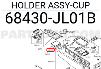 Nissan 68430JL01B HOLDER ASSY-CUP