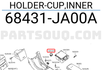 Nissan 68431JA00A HOLDER-CUP,INNER