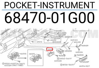 Nissan 6847001G00 POCKET-INSTRUMENT