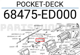 Nissan 68475ED000 POCKET-DECK