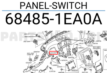 Nissan 684851EA0A PANEL-SWITCH