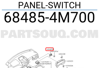 Nissan 684854M700 PANEL-SWITCH