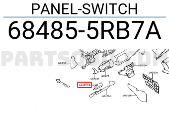 Nissan 684855RB7A PANEL-SWITCH