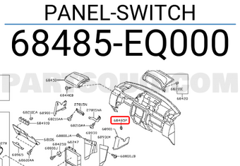 Nissan 68485EQ000 PANEL-SWITCH