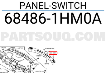 Nissan 684861HM0A PANEL-SWITCH