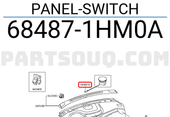 Nissan 684871HM0A PANEL-SWITCH