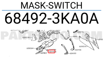 Nissan 684923KA0A MASK-SWITCH