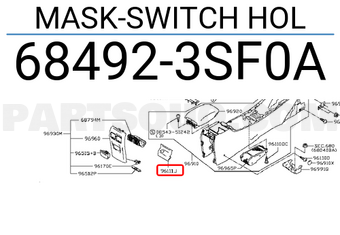 Nissan 684923SF0A MASK-SWITCH HOL