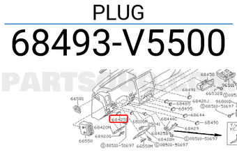 Nissan 68493V5500 PLUG