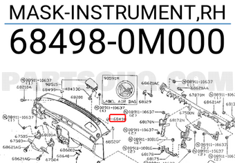 Nissan 684980M000 MASK-INSTRUMENT,RH