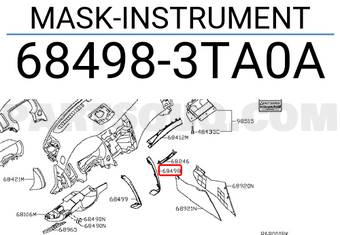 Nissan 684983TA0A MASK-INSTRUMENT