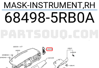 Nissan 684985RB0A MASK-INSTRUMENT,RH
