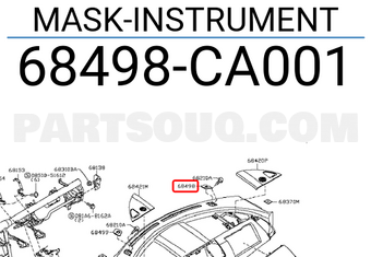 Nissan 68498CA001 MASK-INSTRUMENT