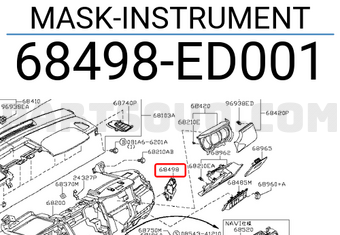 Nissan 68498ED001 MASK-INSTRUMENT