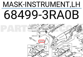 Nissan 684993RA0B MASK-INSTRUMENT,LH