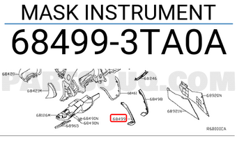 Nissan 684993TA0A MASK INSTRUMENT