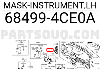 Nissan 684994CE0A MASK-INSTRUMENT,LH
