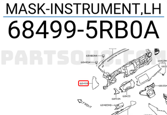 Nissan 684995RB0A MASK-INSTRUMENT,LH