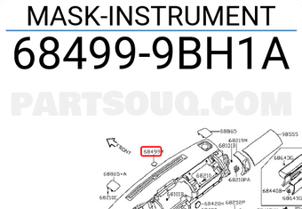 Nissan 684999BH1A MASK-INSTRUMENT