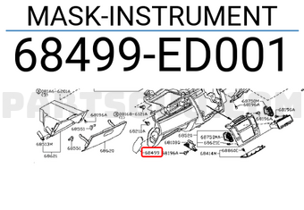 Nissan 68499ED001 MASK-INSTRUMENT