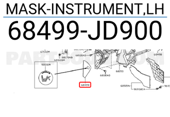 Nissan 68499JD900 MASK-INSTRUMENT,LH