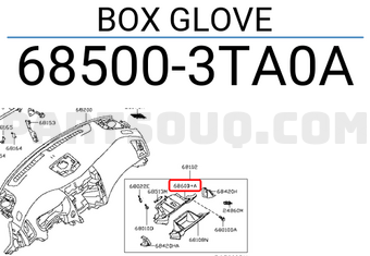 Nissan 685003TA0A BOX GLOVE