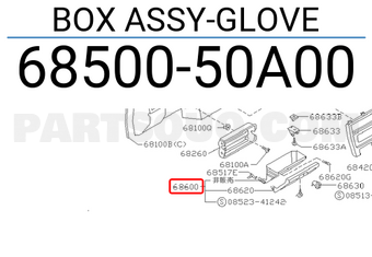 Nissan 6850050A00 BOX ASSY-GLOVE
