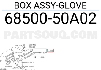 Nissan 6850050A02 BOX ASSY-GLOVE