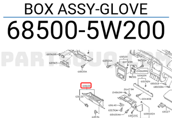 Nissan 685005W200 BOX ASSY-GLOVE