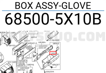 Nissan 685005X10B BOX ASSY-GLOVE
