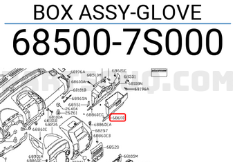 Nissan 685007S000 BOX ASSY-GLOVE