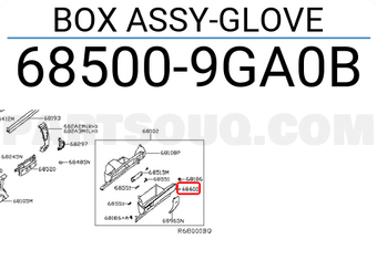 Nissan 685009GA0B BOX ASSY-GLOVE