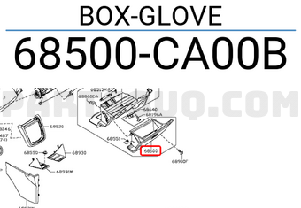 Nissan 68500CA00B BOX-GLOVE