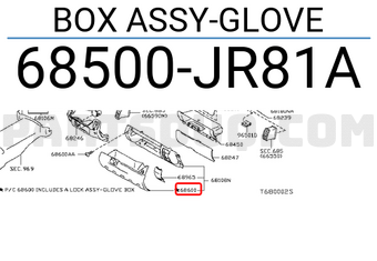 Nissan 68500JR81A BOX ASSY-GLOVE