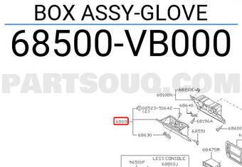 Nissan 68500VB000 BOX ASSY-GLOVE