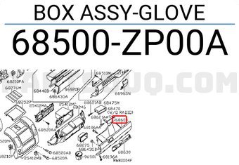 Nissan 68500ZP00A BOX ASSY-GLOVE