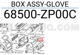 Nissan 68500ZP00C BOX ASSY-GLOVE
