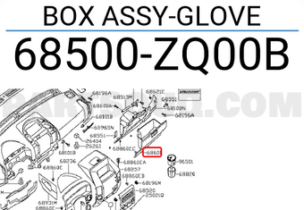 Nissan 68500ZQ00B BOX ASSY-GLOVE