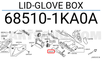 Nissan 685101KA0A LID-GLOVE BOX